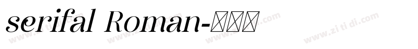 serifal Roman字体转换
